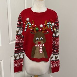 Born Famous Christmas long sleeve pullover sweater, size XL